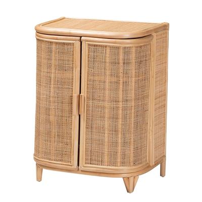 Yanka Bohemian Natural Rattan Storage Cabinet by Bali & Pari in Natural