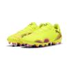 Fußballschuh PUMA "FUTURE 8 PLAY FG/AG Fußballschuhe Damen", Gr. 39, gelb alert schwarz sun struck pink, Obermaterial: Synthetik; Futter: Textil; Innensohle: Textil; Laufsohle: Synthetik, Schuhe