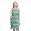 Etuikleid BETTY BARCLAY "Betty Barclay Etuikleid ohne Arm", Damen, Gr. 46, Normalgrößen, bunt (blau, grün), Obermaterial: 96% Polyester, 2% Polyester metallisiert, 2% Polyamid. Futter: 100% Polyester., festlich, ausgestellt kurz, U-Boot-Ausschnitt,...