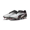 Fußballschuh PUMA "KING PRO FG/AG Fußballschuhe Erwachsene", Gr. 47, silber schwarz sun struck weiß metallic pink, Obermaterial: Synthetik; Futter: Synthetik, Textil; Innensohle: Textil; Laufsohle: Synthetik, Schuhe