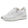 Keilsneaker TAMARIS, Damen, Gr. 35, weiß, Leder, Lederimitat, sportlich, Schuhe, Freizeitschuh, Halbschuh, Schnürschuh mit Außenreißverschluss