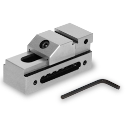 EBERTH Niederzugschraubstock 26 mm, Spannweite 22 mm, aus robustem Stahl, präziser Profi-Schraubstock für Werkstatt und Feinmechanik Image