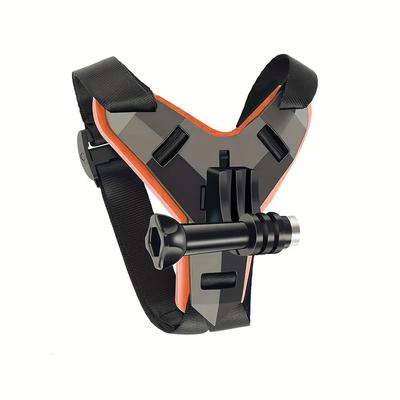 TEMU Motorcycle Helmet Chin Strap Mount Front Chin Bar Bracket, Abs Material, Non-waterproof, For Hero 11 10 6 5 4 3 Sports Camera