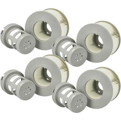 4x Filterkartusche kompatibel mit MSpa Baikal Swimmingpool, Filterpumpe - Wasserfilter Grau Weiß Image