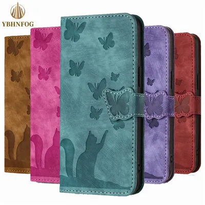 Leather Flip Case Protect Cover For iPhone 16 15 14 Plus 13 12 Mini 11 Pro Max XR XS Max 7 8 6 6S Plus Holder Stand Wallet Case