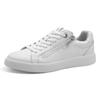Plateausneaker TAMARIS, Damen, Gr. 42, weiß, Leder, Lederimitat, unifarben, sportlich, Schuhe, Freizeitschuh, Halbschuh, Schnürschuh mit Ziernähten