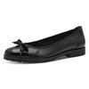 Ballerina TAMARIS, Damen, Gr. 37, schwarz, Leder, Lederimitat, klassisch, Schuhe, Blockabsatz, Pumps, Businesschuh mit hübscher Textil-Schleife