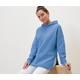 Tchibo - Langes Kapuzensweatshirt hellblau - Damen - Gr. S - hellblau