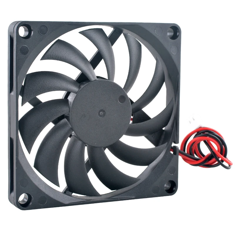 ACP8010 Ultradünner Axialstrom-Lüfter 80 x 80 x 10 mm DC 5 V/12 V/24 V 2-polig für Frequenzumrichter-Netzteil (80 mm Lüfter) Image