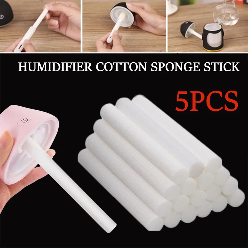 5 Stück Aroma Luftbe feuchter Ersatz Baumwolle Schwamm Stick für USB Luftfilter Diffusor Nebel macher Image