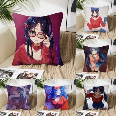 Anime Schlafen Mita Kissen Fall Quadrat Kissen Schlafzimmer Sofa Freizeit Komfort Kissen Auto Image