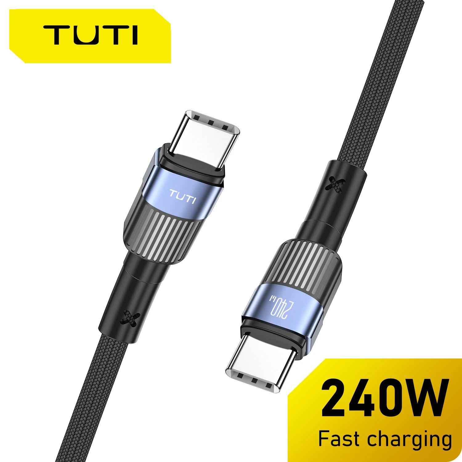 TUTI 240 W USB C auf USB C Schnellladekabel Typ C Ladekabel für iPhone 15 pro Max Samsung S24 S23 Laptops und mehr Image