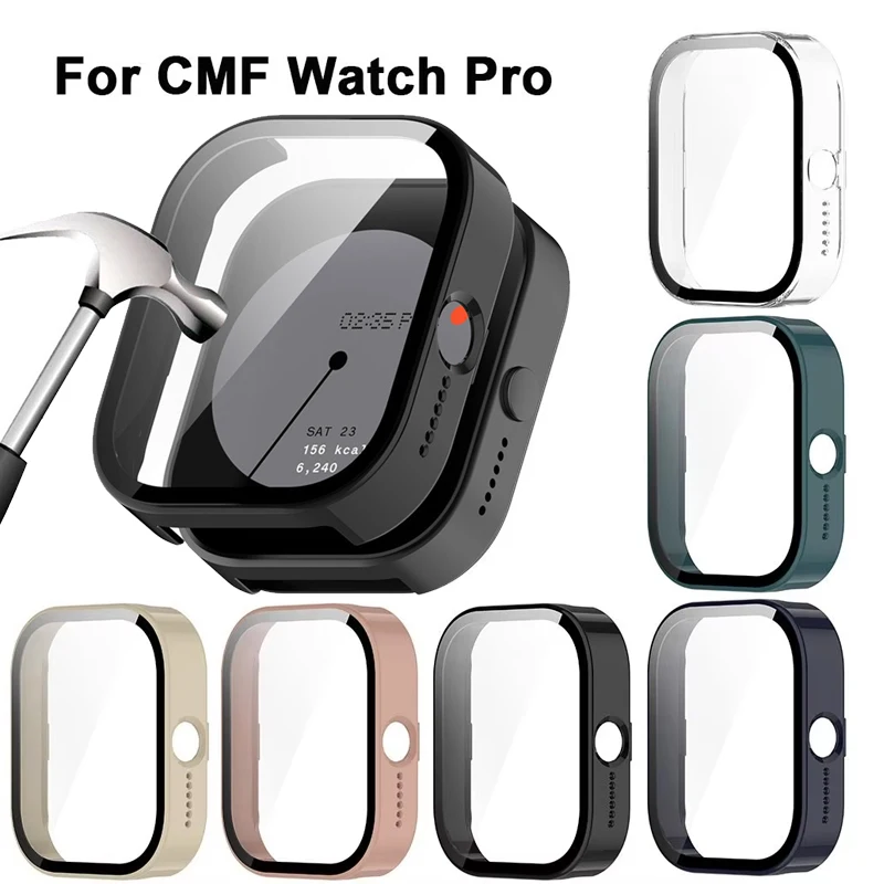 Gehärtetes Glas + Hülle für CMF Watch Pro, Displayschutzfolie, kratzfeste Schutzhülle für CMF by Nothing Watch Pro PC-Gehäuse Image