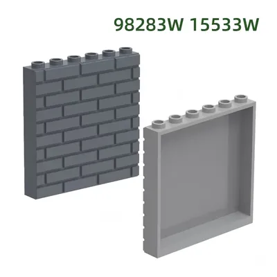 MOC 1PCS Spezielle 59349 Wand 98283W 1x6x5 Bausteine Panel 15533W Teil Bricks Kompatibel Partikel Image