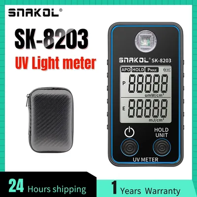 SNAKOL Digital UV Light Meter Professional UV Tester Ultraviolet Detector UVB Measurement Handheld Photometer Uveometer Analyzer
