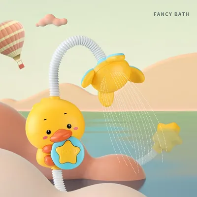 New Bath Toys Baby Water Game Duck Model Faucet Shower Electric Water Spray Swimming Bathroom Baby
