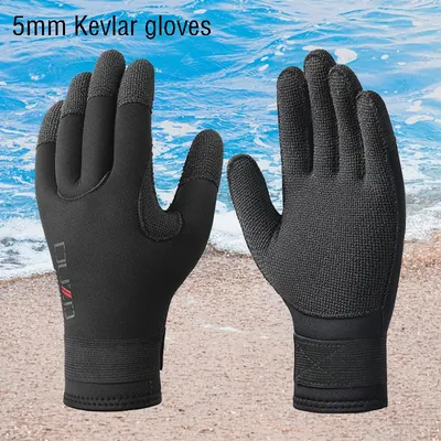 New 5mm Kevlar Scuba Dive Gloves Thicken Neoprene Wetsuit Gloves Wearable Spearfishing Surfing