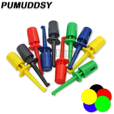 10Piece Mini Single Test Hook Clip Test Probe For Electronic Testing IC Grabber Small Size Round