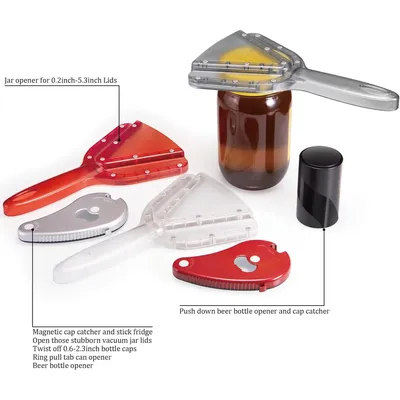 Adjustable Long Handle Jar Lid Opener Easy to Hold Effort Saving Kitchen Tool for Restaurant