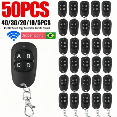 5-50pcs 433MHz Remote Control Universal Garage Remote 4 Buttons Duplicator Controller Replacement