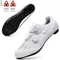 Sneaker da ciclismo veloce Scarpe da ciclismo su strada da uomo Scarpe con tacchetti Scarpe Spd Scarpe da ciclismo con pedale piatto Calzature da esterno per bici da uomo Bianco