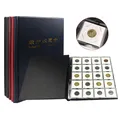 Livre de collection d'album de pièces de monnaie Euro avec 200 pochettes, feuilles de reliure de pièces de monnaie pour supports en carton de 2 "x 2", porte-monnaie, rangement d'album