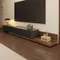Meuble TV Vintage Simple en Bois Massif, Meuble de Rangement Blanc pour Chambre à Coucher et Salon