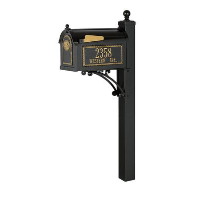 Theodore Deluxe Mailbox Set - Black - Grandin Road