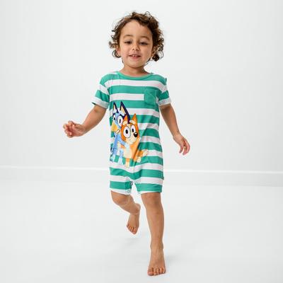 Bluey & Bingo Pocket Bamboo Baby Romper - Short-Sleeves & Shorts - 12-18 months