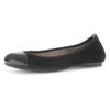 Ballerina GABOR, Damen, Gr. 38,5, schwarz, Ziegenveloursleder, Nappaleder, unifarben, klassisch, Schuhe, Blockabsatz, Schlupfschuh, Businesschuh mit Best Fitting-Ausstattung