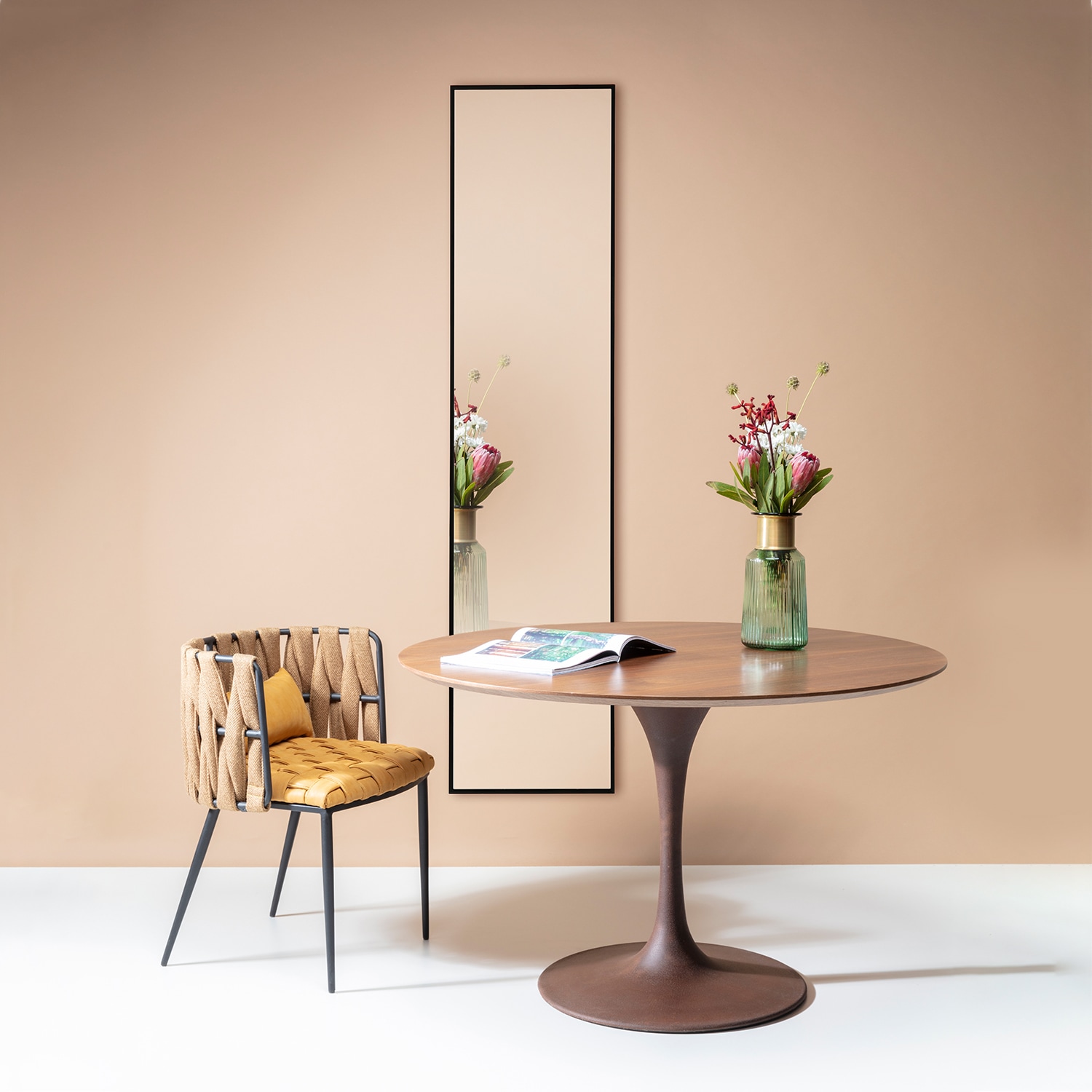 Wandspiegel KARE DESIGN "Spiegel Bella", schwarz, B:30cm H:180cm T:2,5cm, Aluminium, Glas, MDF, Spiegel Image