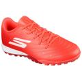 Fußballschuh SKECHERS "Skechers Soccer™ Harry Kane SKX_1.5 (HK) Jr Td TF™", Gr. 30, crl korall, rot, Synthetik, gemustert, sportlich, Schuhe, Trainingsschuh für Rasenflächen konzipiert