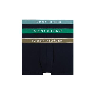 Trunk "3P TRUNK WB", Herren, Gr. XXL (56), unt olv, nvue grn, grvty grn, Jersey, Obermaterial: 95% Baumwolle, 5% Elasthan, TOMMY HILFIGER UNDERWEAR, kontrastfarbene Details, körpernah, Unterhosen, mit Logobund Image