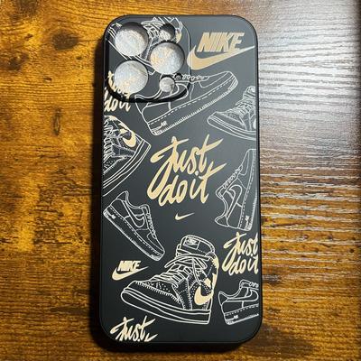 Nike Cell Phones & Accessories | Black And Gold 16 Pro Max Iphone Case | Color: Black/Tan | Size: 16 Promax Phone Case