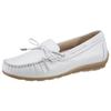 Mokassin ARA "ALABAMA", Damen, Gr. 6, weiß, Glattleder, unifarben, casual, Schuhe Loafer Slipper Mokassin, Slipper, Freizeitschuh mit High Soft Wechselfußbett in Weite G