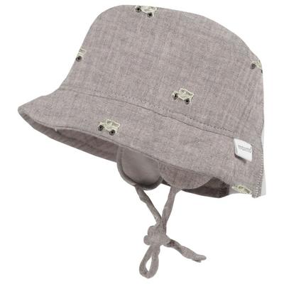 maximo - Baby's Hütchen Musselin Band Ohrenkl Futter - Hut Gr 45 cm grau Image