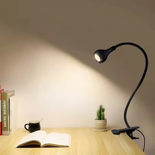 Lampe de bureau, lampes de lecture, lampes USB flexibles à col de cygne, lampes à LED, lampe à ongles à LED, lampe à tuyau métallique, lampe à pince sur tête de lit et ordinateurs