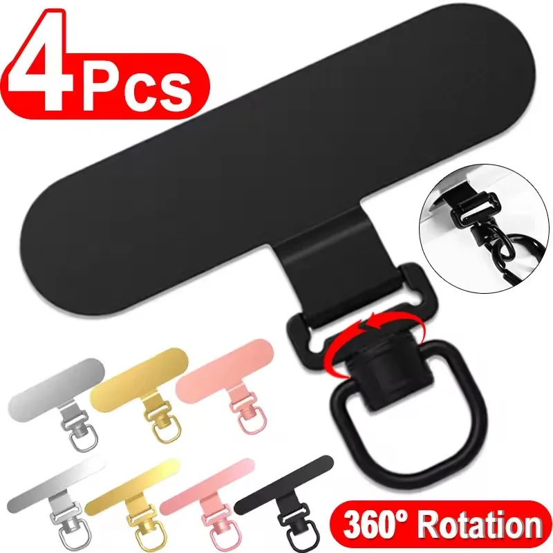 360 ° Drehbarer Telefon-Lanyard-Clip-Patch, ultradünne Handyhülle aus Edelstahl zum Aufhängen, Seil, Karte, Anti-Verlust-Gurt, feste Dichtung Image