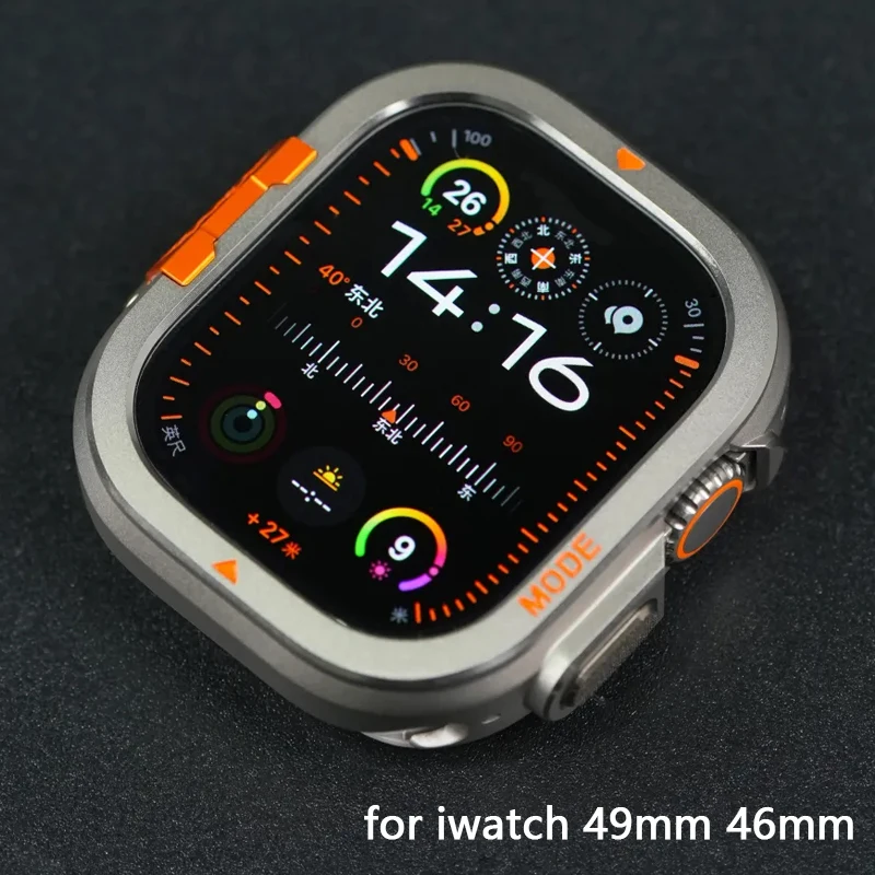 Metallgehäuse für Apple Watch Ultra 2 49 mm 46 mm, Schutzgehäuse, Aluminiumabdeckung, Stoßstangenrahmen für IWatch-Serie 10, 9, 8, 7, 6, 5, 4 SE Image