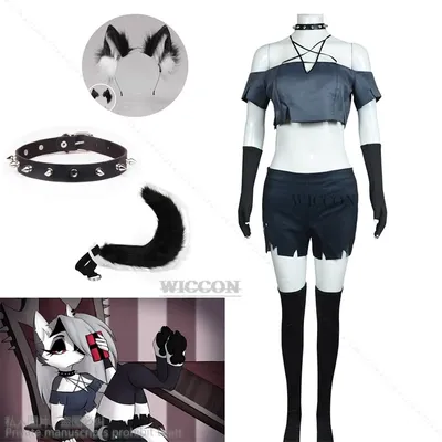 Loona Cosplay Kostüm Kleidung Uniform Cosplay Hazbin Cosplay pelzigen Rollenspiel Hotel Fel hunter Image