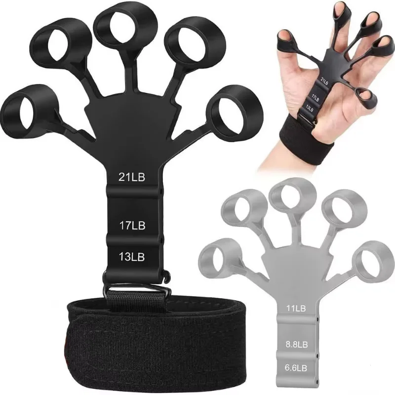 Finger greifer Finger trainer Gitarre Finger trainer 6 Widerstands stufen Wiederherstellung physikalische Werkzeuge Handst ärker für Patienten Image