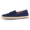 Slipper GABOR, Damen, Gr. 40, blau (dunkelblau), Ziegenveloursleder, unifarben, casual, Schuhe, Plateau, Bequemschuh, Flats mit Best Fitting-Ausstattung