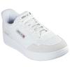 Slip-On Sneaker SKECHERS "SPORT COURT 2.0-KONOR", Herren, Gr. 42, weiß, Leder, Veloursleder, sportlich, Schuhe, im wertigem Leder-Mix