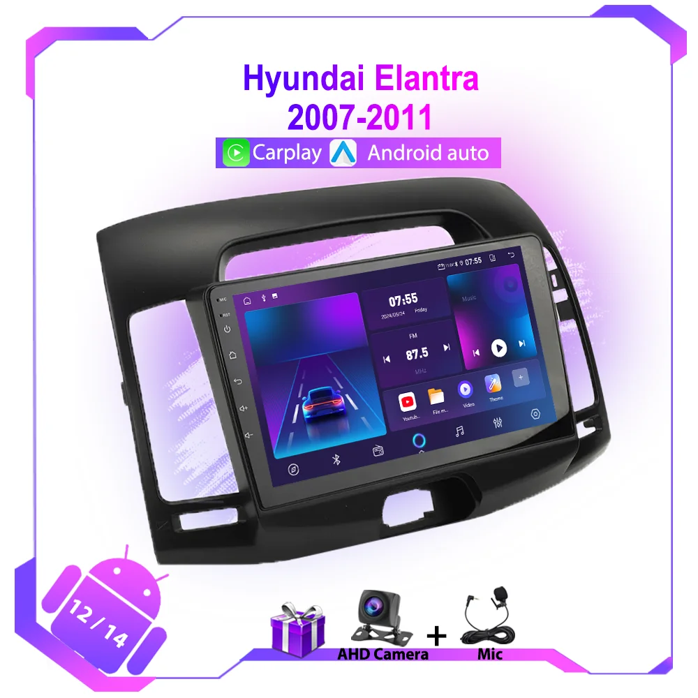9 Zoll Android Navigation GPS für Hyundai Elantra 4 HD 2013-2016 Autoradio Multimedia Video Player Auto Stereo Carplay 4g WiFi Image