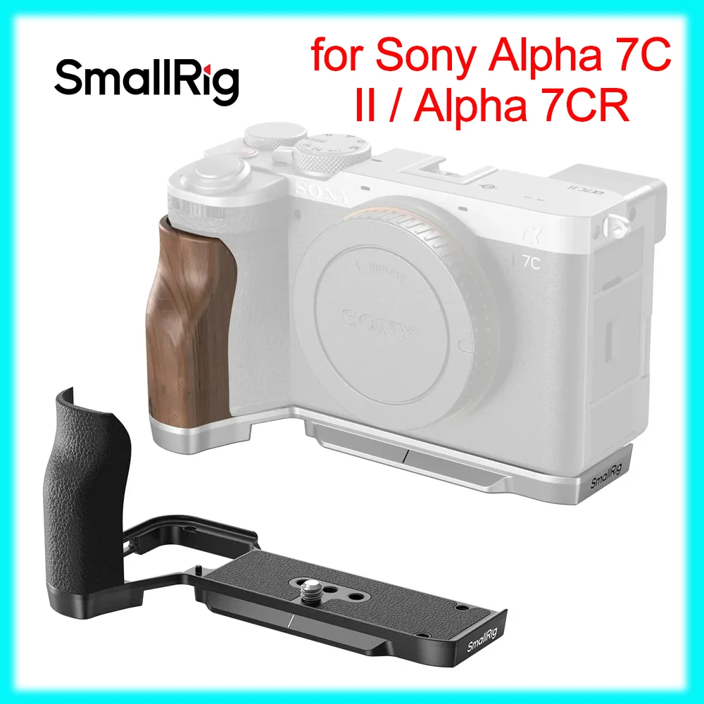 Smallrig L-förmige Montageplatte mit Silikon-Holzgriff für Sony Alpha 7C II / Alpha 7CR 4796 Image