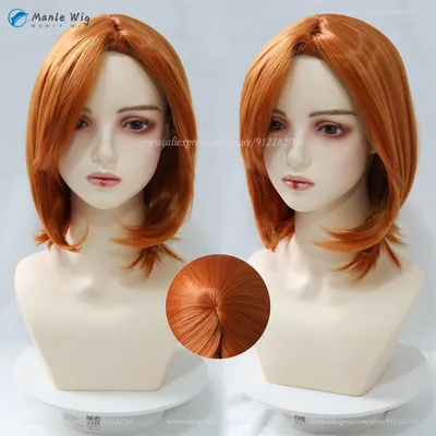 Ryugu rena ryuugu cosplay perücke kurz orange ryuuguu reina anime perücken hitze beständiges Image