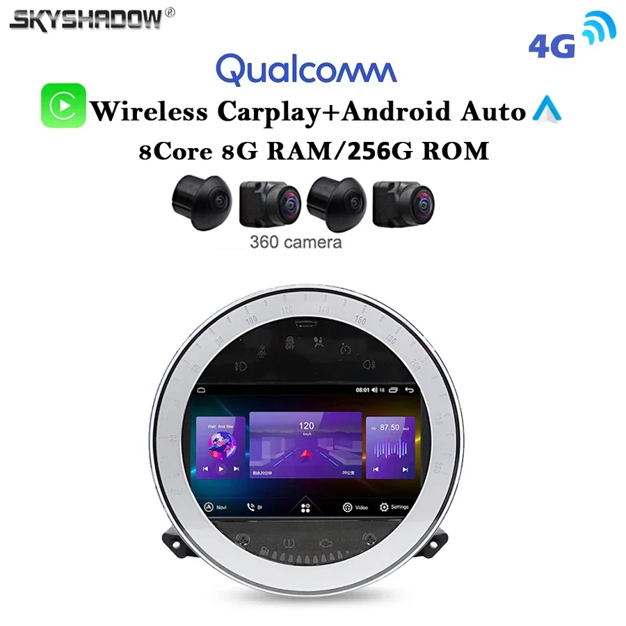 FYT 12G + 256G Carplay Auto Android 13,0 DSP IPS LTE Auto DVD Player GPS karte WIFI Bluetooth Radio Für BMW Mini Cooper R56 2006-2013
