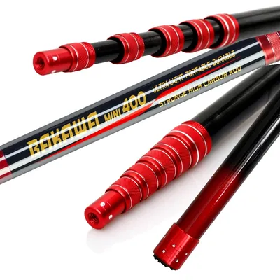 PROXPE 3M 3.6M 4M Carbon Fiber Telescoping Rhombus Landing Dip Net Retractable Long Hand Net Pole Portable Folding Fishing net
