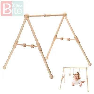 Baby Toys Play Gym Wood Baby Toy 0 to 6 Months Activities for Baby Wooden Newborn Furniture Baby