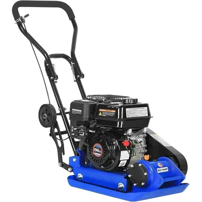 HARD Plate Compactor Rammer, 6.5HP 196cc Gas Engine 5500 VPM 2500 lbs Compaction Force, 21 x 14.5